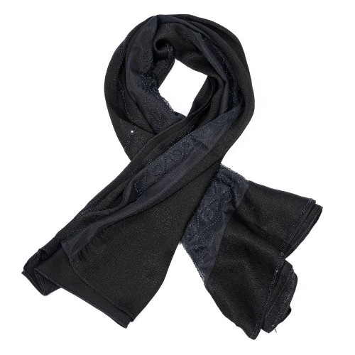 Womens black classic beaded hijab