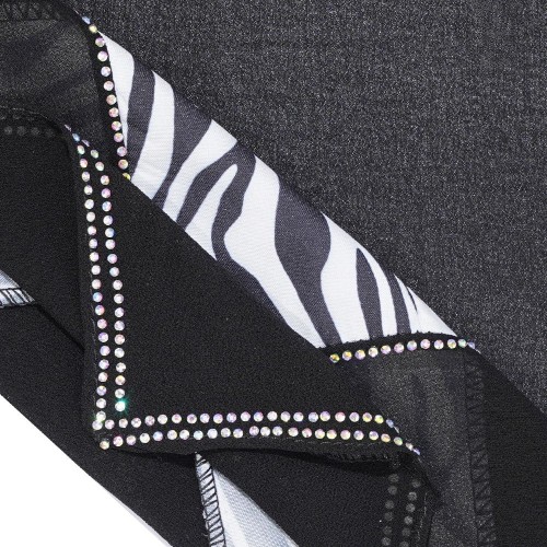 Womens black and white striped hijab