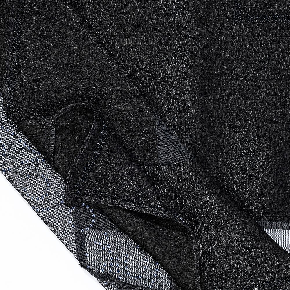 Womens black classic beaded hijab