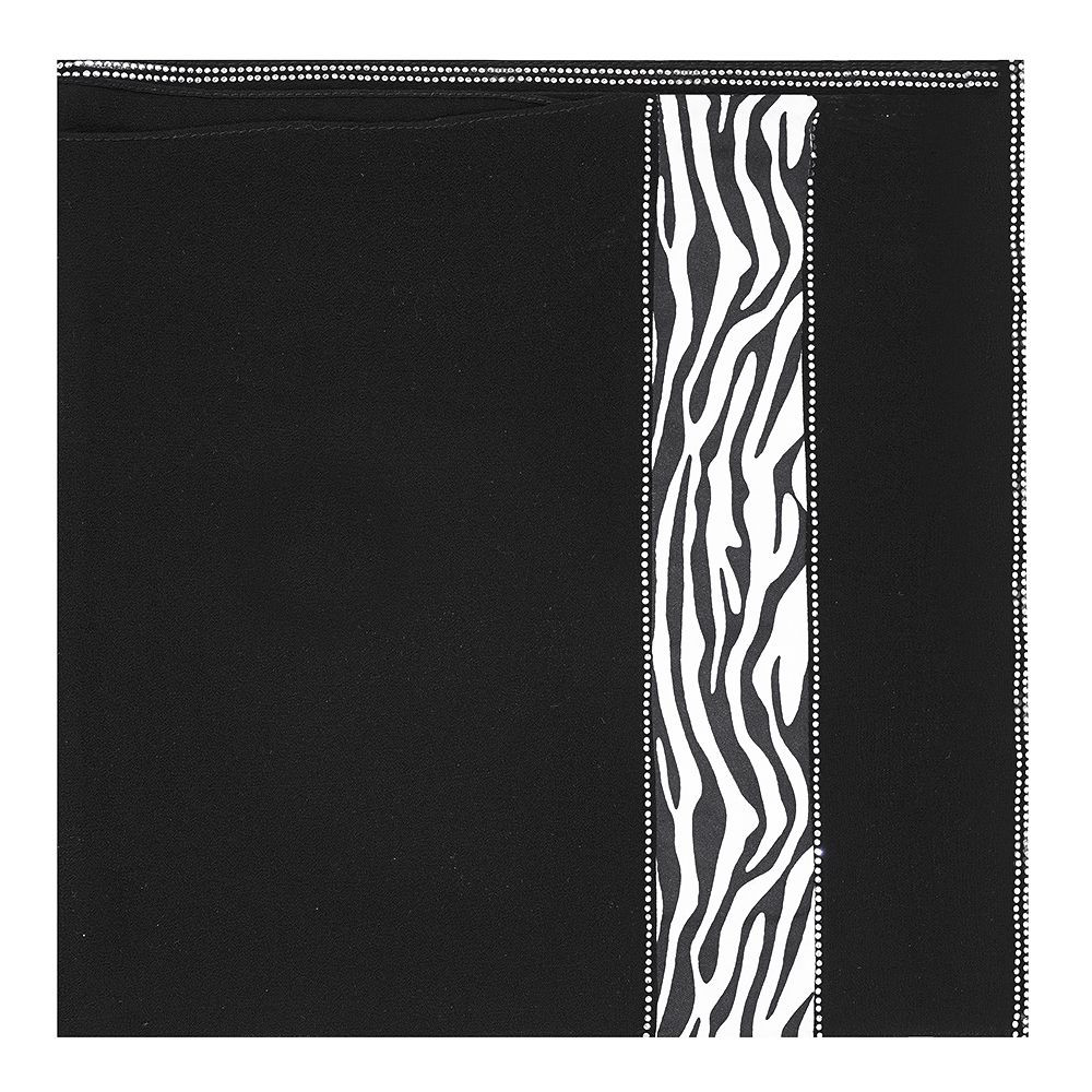 Womens black and white striped hijab