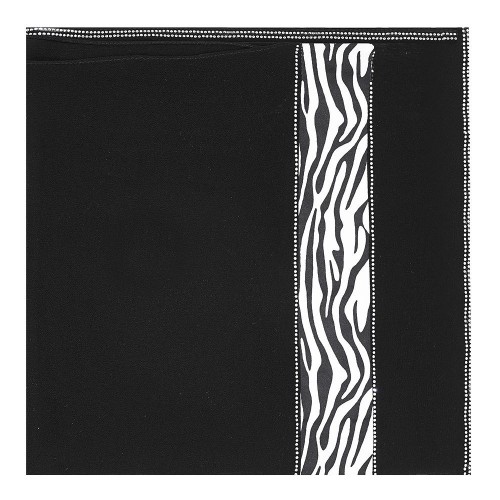 Womens black and white striped hijab