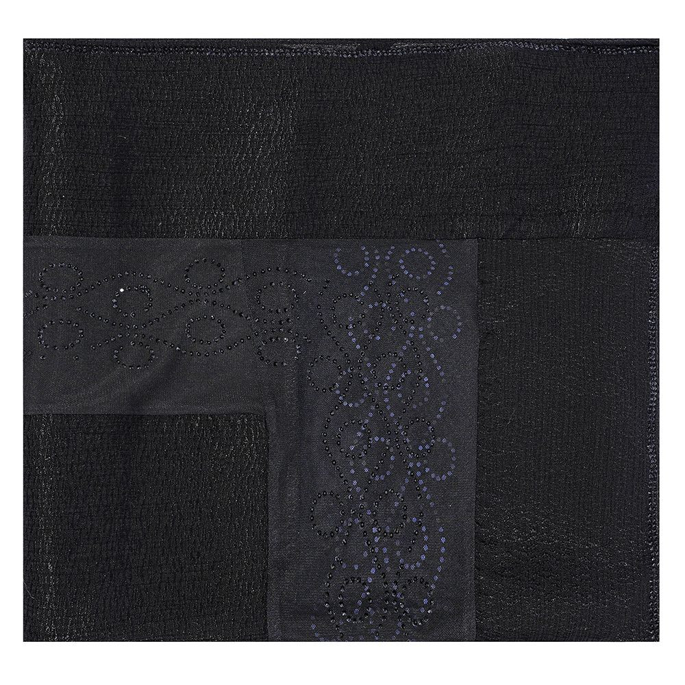 Womens black classic beaded hijab
