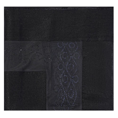 Womens black classic beaded hijab