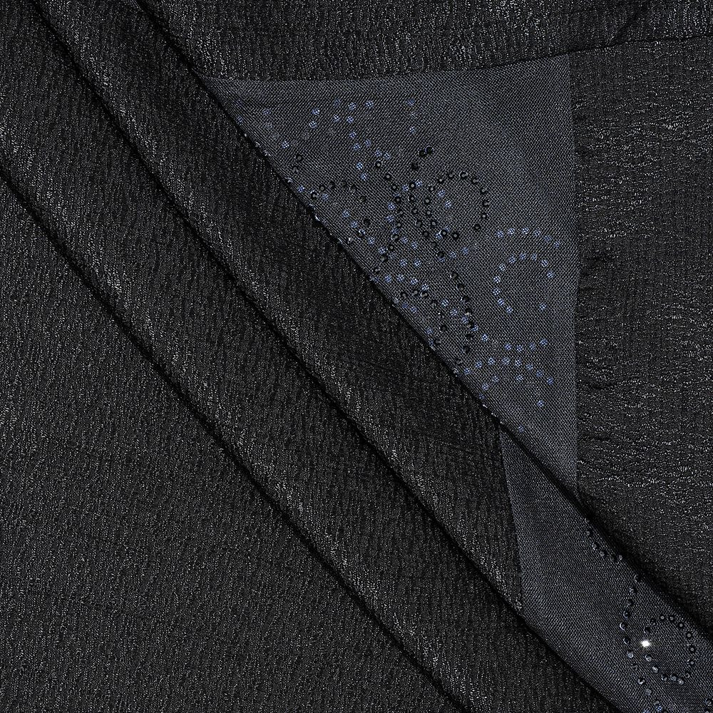 Womens black classic beaded hijab