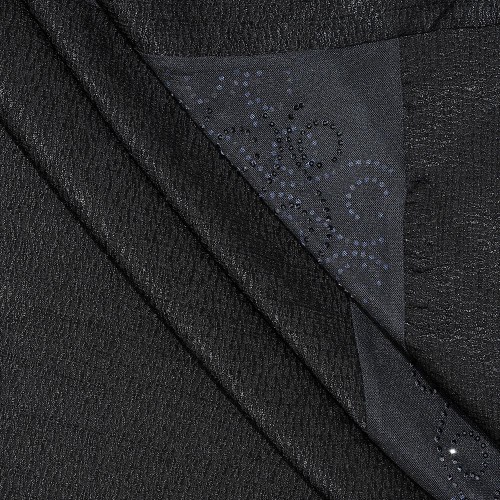 Womens black classic beaded hijab