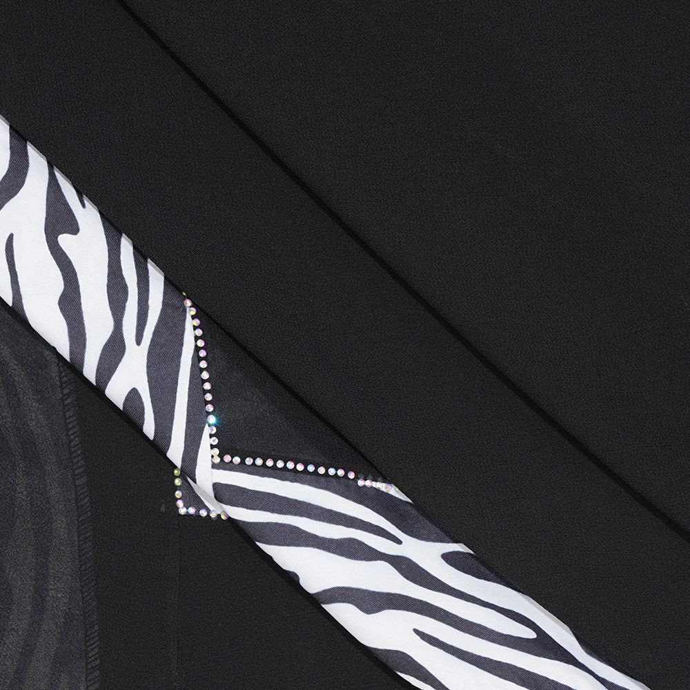 Womens black and white striped hijab