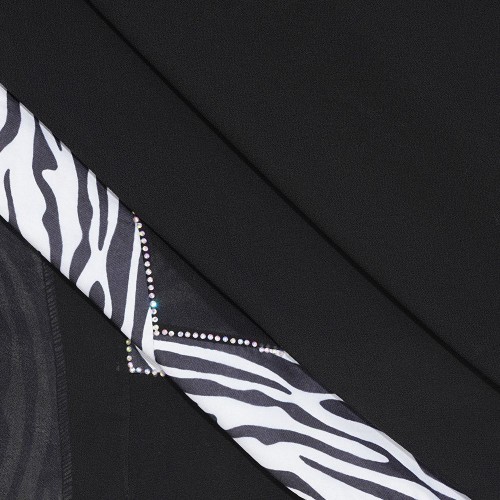Womens black and white striped hijab