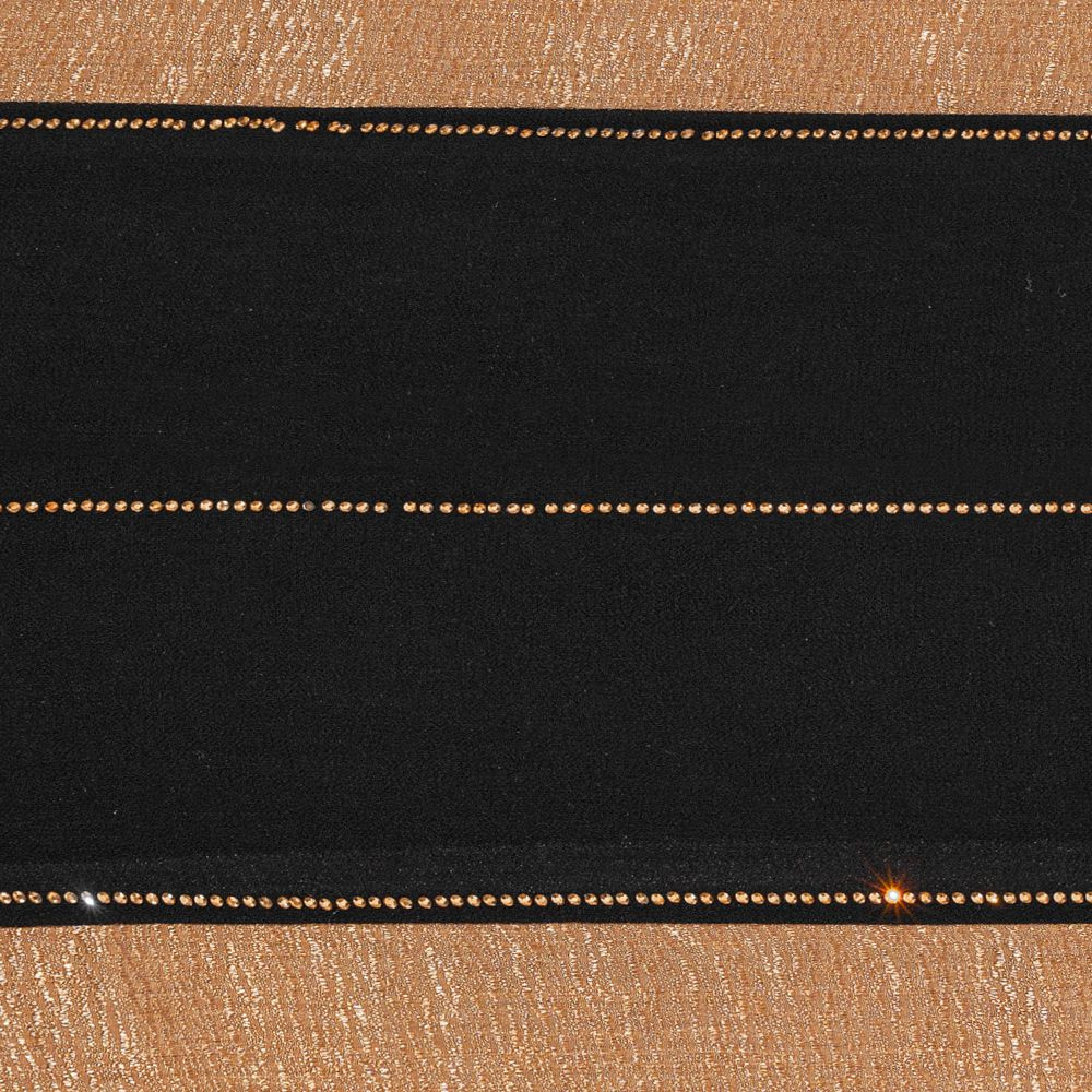 Womens Black and Brown Paneled Hijab